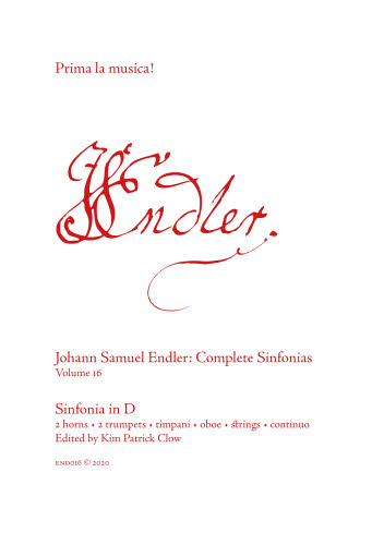 END016 Endler: Sinfonia in D