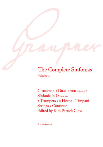 GRA424 Graupner: Sinfonia in D GWV541