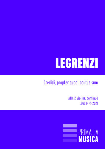 LEG034 Legrenzi: Credidi, propter quod locutus sum