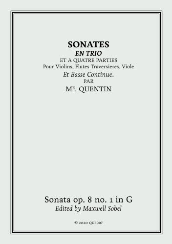 Cover of Quentin op. 8 editions